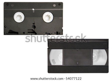 frontside and backside of an old vhs video tape