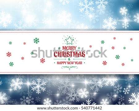 Christmas background snow vector and happy new year 
