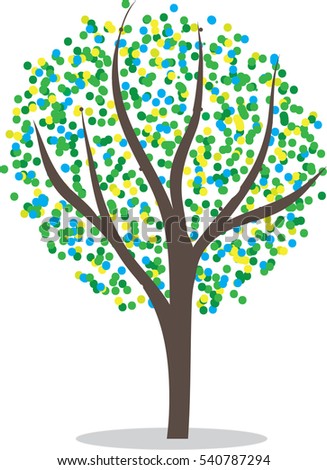 Green tree vector