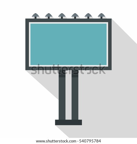 Advertising billboard icon. Flat illustration of advertising billboard vector icon for web