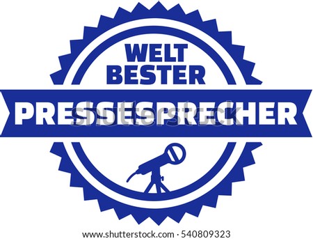 World's best press officer german button