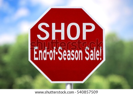 Creative Sign - Shop End-of-Season Sale