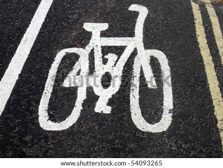 Sign of a bike or bicycle lane
