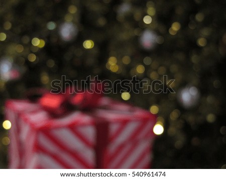 Christmas Tree with Gifts,Christmas blur background