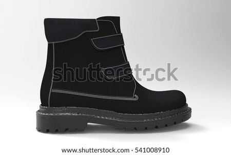 3d renderind of shoe on white background. isolated
