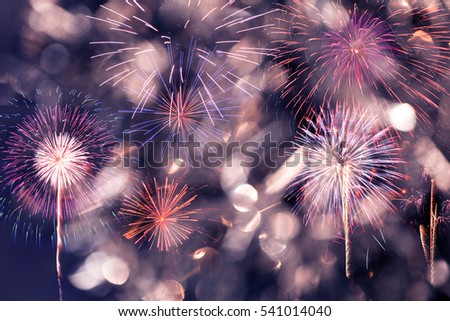 Picture of Fireworks at New Year - with space for text