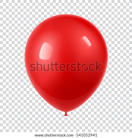 3d Realistic Colorful Balloon. Holiday illustration of flying glossy balloon. Isolated on white Background. Vector Illustration