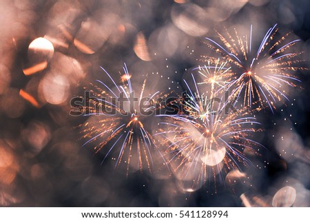 Picture of Fireworks at New Year - with space for text

