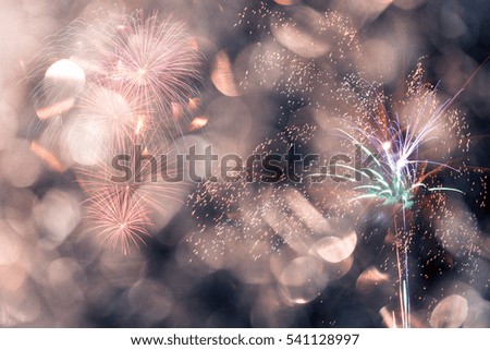 Picture of Fireworks at New Year - with space for text

