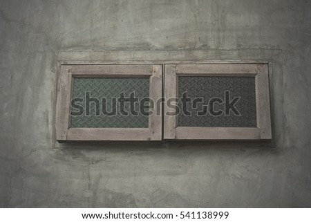wood window and loft style