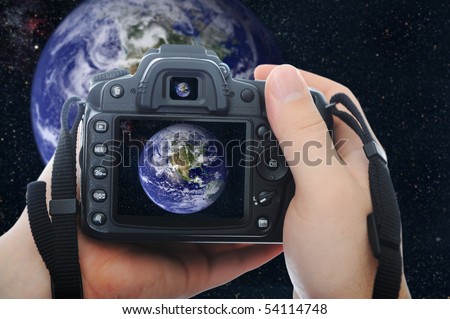 Shooting Earth with camera