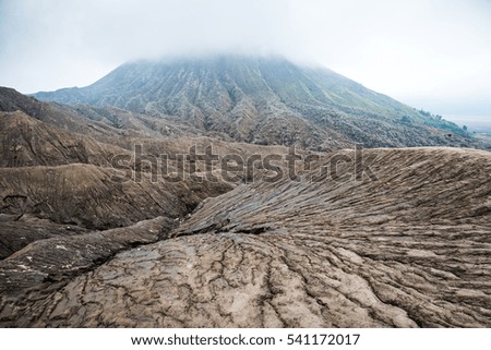 ground fracturing the sand sea of Mount Bromo
