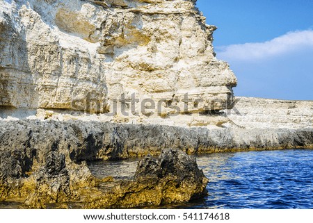 White rocks in the sea