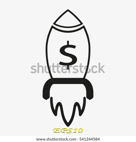 rocket, icon, vector illustration EPS 10