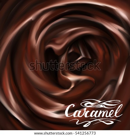 liquid chocolate, caramel or cocoa illustration vector