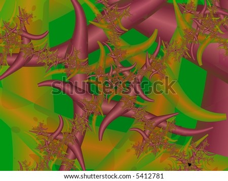Colored fractals tentacles