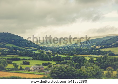 English farms landscape in Oxfordshire, England Royalty-Free Stock Photo #541352890