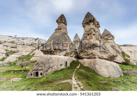 House carved into rock in Cappadocia