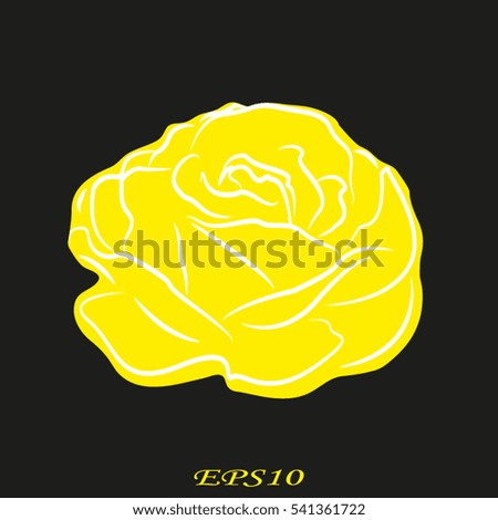 rose flower, icon, vector illustration EPS 10