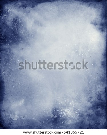 Blue Watercolor Background With Faded Central Area For Your Text Or Picture
