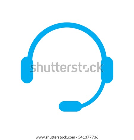headset with microphone, chat icon, vector illustration EPS 10