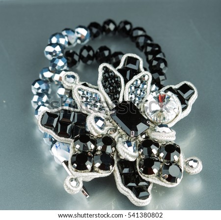 fashion bracelet on black