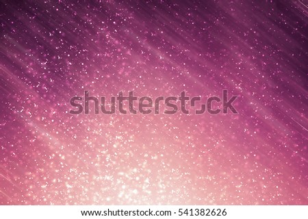 Colorful Abstract Christmas Background with Rays and Golden circle glitter or bokeh lights. Round gold defocused particles