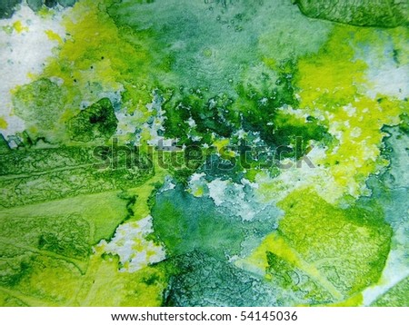 Green and Yellow Watercolor Textures 3