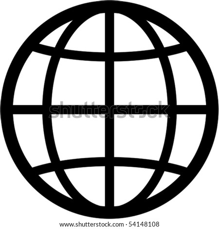 Earth globe icon - vector illustration