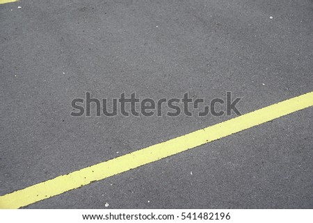 Yellow lines on road 