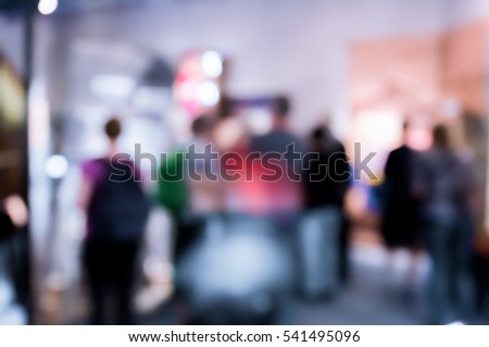 Blur background of people in Museum