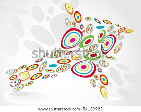 abstract arrow background, vector illustration