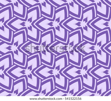 Abstract seamless pattern. Mirror geometric ornament. Vector illustration purple color