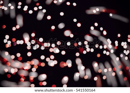 Background With Natural Bokeh And Bright Golden Lights. Vintage Magic Background With Color
