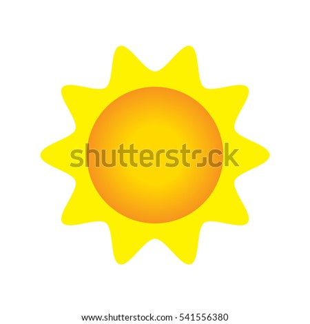 sun cartoon isolated vector