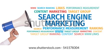 Business Concept: Search Engine Marketing Word Cloud