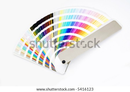 Isolated color guide - chart displayed over a white background