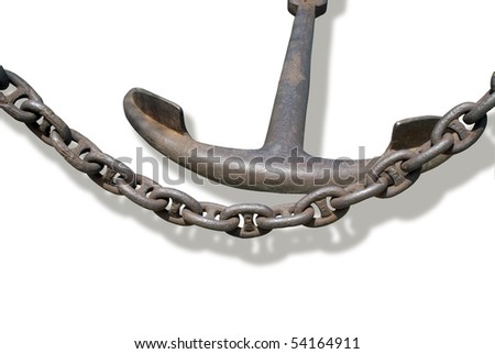 anchor chain on a white background