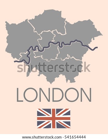 London vector map Royalty-Free Stock Photo #541654444