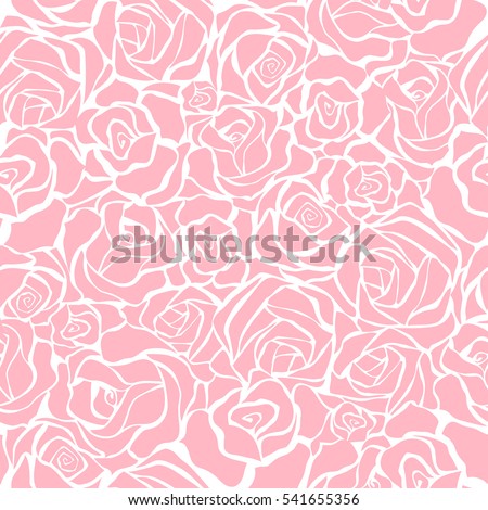 Seamless background with pink roses