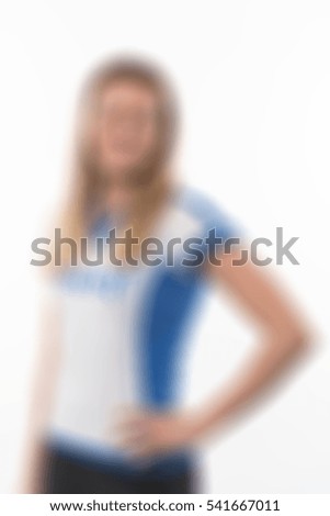 Fitness instructor corporate photoshoot theme creative abstract blur background with bokeh effect