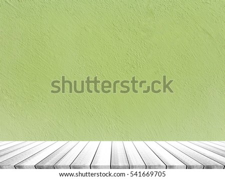 green  texture of concrete wall and white wood for background