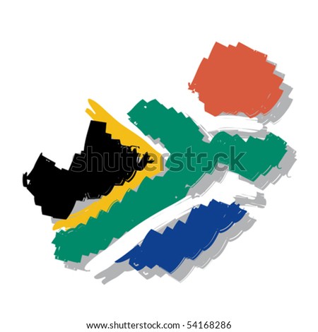 map flag South Africa