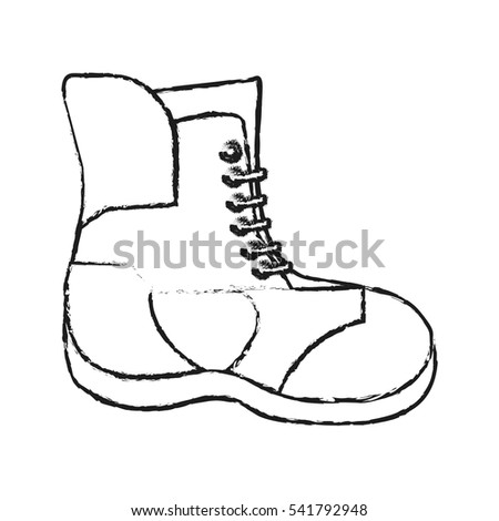 Isolated boot of winter cloth design