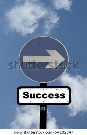 Sign Pointing the Way to Success