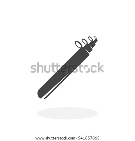 Fishing rod icon isolated on white background. Fishing rod vector logo. Flat design style. Modern vector pictogram for web graphics - stock vector