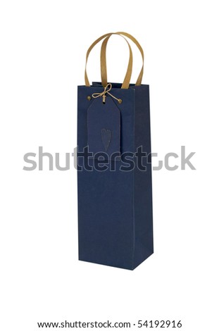 BLUE GIFT BAG FOR WINE