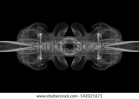 Abstract smoke on black background,movement of white smoke