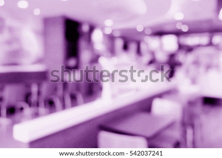 Blurred cafe restaurant with abstract bokeh light .