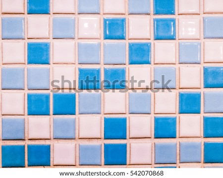 blue tile wall high resolution real photo